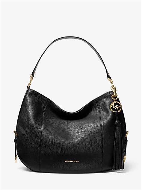 michael michael kors brooke large pebbled leather shoulder bag|Michael Kors mercer best badger.